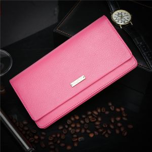 Real Leather Bifold Wallet Black Open Mini Purse For Men WA24