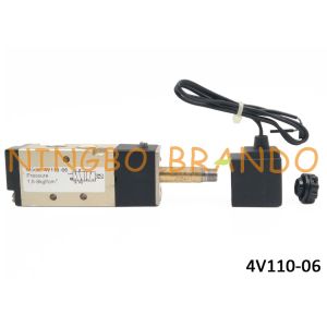 AirTAC Type 4V110-06 5/2 Way Pneumatic Solenoid Valve Aluminum Body For Face Non