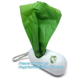 EN13432 BPI OK Compost Home ASTM D6400 Certified Biodegradable Dog Poop Bags,