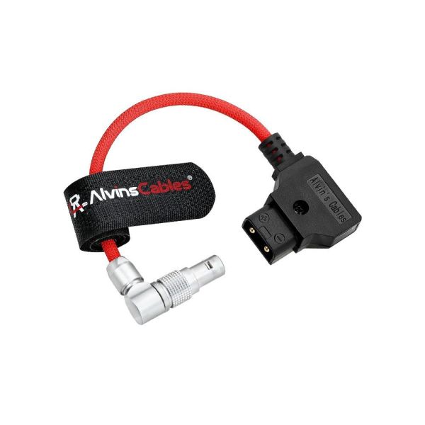 Alvin's Cables D-tap to Rotatable Right Angle 0B 2 Pin Male for Blackmagic Pyxis