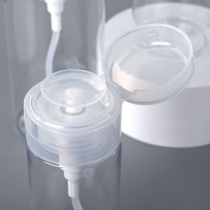 200ml 300ml Makeup Plastic Packaging Bottles Clear Press Pump Discharge PET