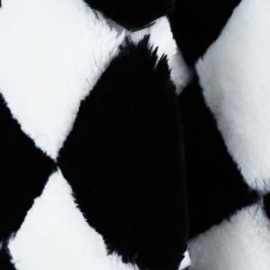 320gsm Checkerboard Pattern Faux Fur Throw Weighted Faux Fur Blanket