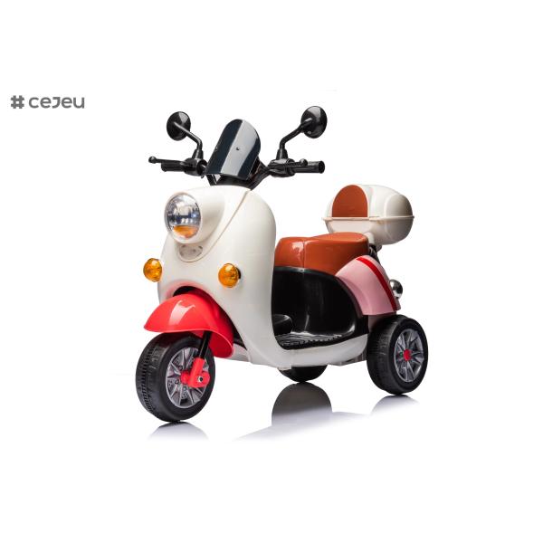 Quality Kids Vespa Scooter, 12V Rechargeable Ride on Motorcycle w/Training Wheels wholesale