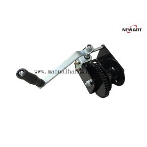 China 2500lbs / 1100kg Worm Gear Drum Hand Winch , Cable Strap Winch Worm Gear For Handling on sale