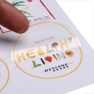 China Cheap Custom Transparent Stickers Waterproof Clear Adhesive Labels With Design Printing on sale