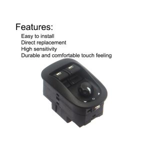 24 Pin Electric Switch Button Illuminated By Orangeled Peugeot 206 207 C2 Fiat