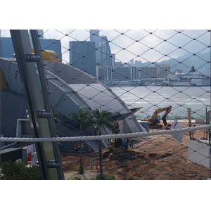 Animals Enclosure Ferruled SS Fence Mesh Wire Rope Net