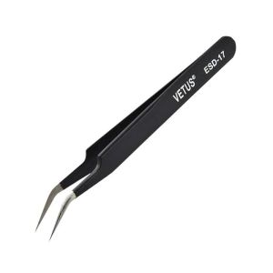 Antistatic ESD Vetus Eye Brow Tweezers Conductive Lash Tweezers
