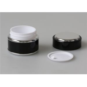 China 6 Oz 8 Oz 1 Oz Black Plastic Cosmetic Jars , Small Plastic Cosmetic Containers With Lids on sale