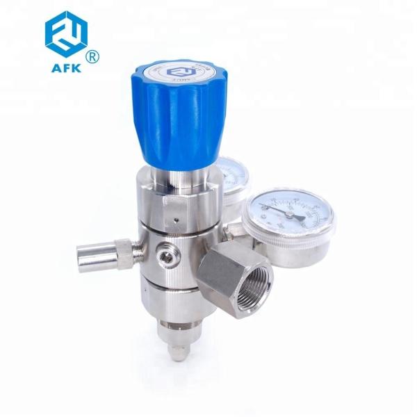 Quality two stage stainless steel 316 dual gauge co2 regulator wholesale