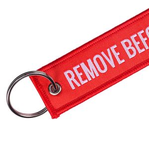 Pantone Color Woven Key Chain Flight Tag For Advertisement