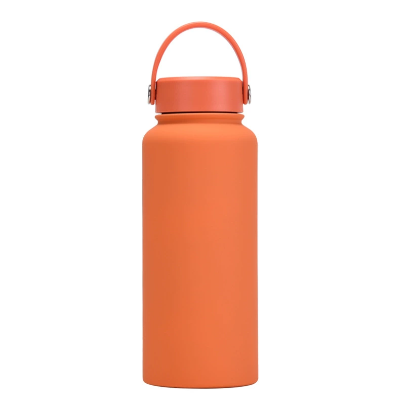 New Stainless Steel Sports Water Bottle Large-capacity 1L American Wide-mouth Insulated Flask Portable Outdoor Customized Water Cup