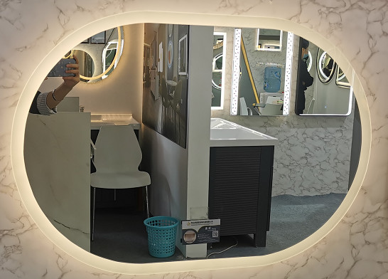 Quality Demisting Oval LED Makeup Vanity Mirror With Lights 36W wholesale