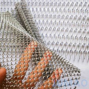 Max Unrestricted Metal Mesh Curtain Texture With Diamond Perforations