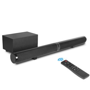 Black Gaming Wireless Bluetooth Soundbar With 360 Degree Surround Sound