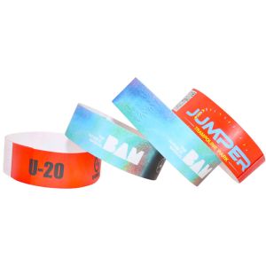 Cheap Customizable Tyvek Security Wristbands , Dupont Festival Paper Wristbands for sale