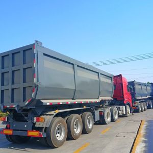 3 Axes 4 Axes 5 Axes Dump Truck Semi Trailer Hydraulic Back Tip U-Bucket Trailer