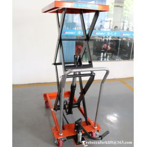 China Easy Operate Manual Lift Table 1 Ton 1700mm With Hydraulic Pump Long Service Life on sale