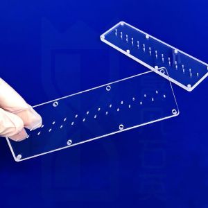 Custom Glass Round Frosted Shaped Plate Laser Perforated Quartz Disk Quartz