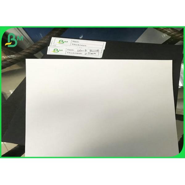 Quality 1mm 1.5mm 2.0mm 2.5mm 3.0mm One Face Laminated Black Cardboard With Grey Back wholesale