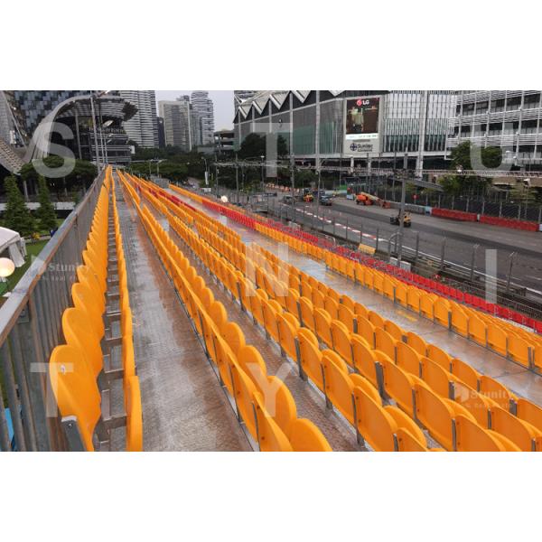 STUNITY Auto tip-up UV resistant wholesale yellow plastic stadium seats