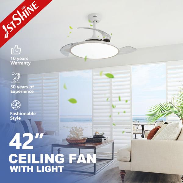 Space Saving Invisible LED Ceiling Fan Light with Retractable Blades in Mordern