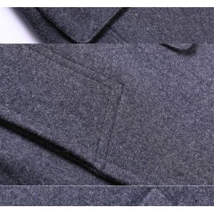 Wholesale Long Overcoat Single Windbreak Jacket Utility Trench Breasted Chaqueta