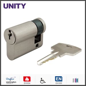 Cheap Single Euro Door Cylinder EN1634 Fire Tested Yale Keyway EN1303 Brush Nickel for sale