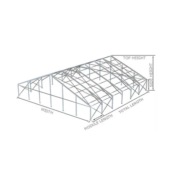 Custom Big Trade Show Tent Marquee Wedding Tent For Outdoor Event Exhibition Party Wedding Church