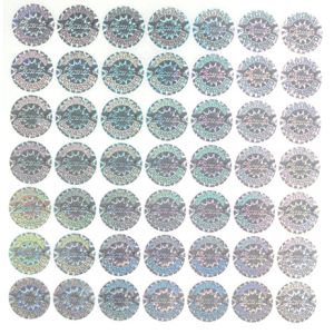 Security Hologram Stickers / Adhesive Label Sticker With Logo Printing