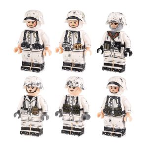 WW2 military action winter German soldier mini figure building block legoinglys