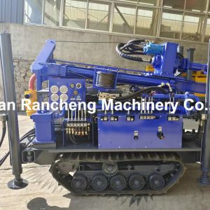 Depth 180m Mini Crawler Borehole Drilling Rig Machine With 77.3KW Diesel Engine