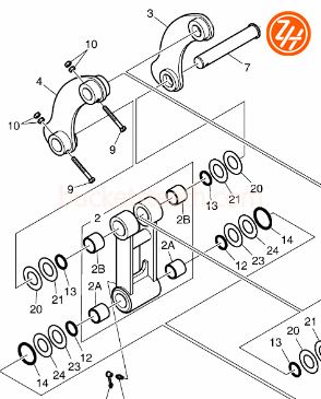 155-00025B Excavator H Linkage , DH55 Doosan Excavator Parts