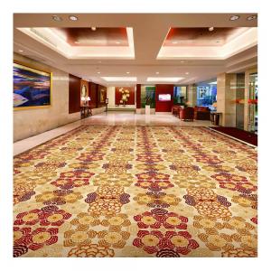 China Casino Carpet Red Luxury Wool Carpet With Machine Woven Technology on sale