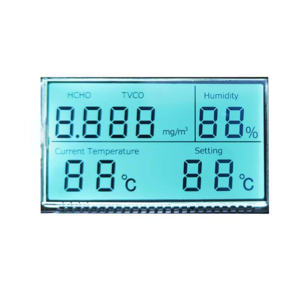 Custom TN HTN STN FTSN Reflective LCD Panel / Monochrome LCD Numeric Display