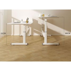 Modern Design Style Extra Large Sit to Stand Table with Drawers in PANEL Wood