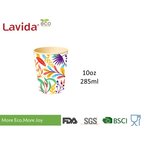 Wearable Recycled Bamboo Fiber Cup Bright Color Smelless Non - Toxic BPA Free