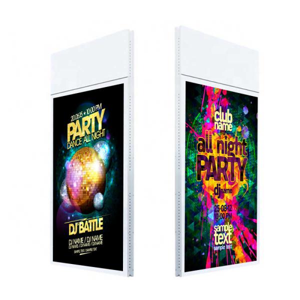 Quality Hanging double sided lcd advertising screen with remote control software wholesale