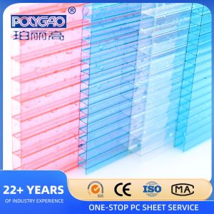 8MM 10MM 12MM Polycarbonate Cellular Roof Panel Material Transparent Polycarbona