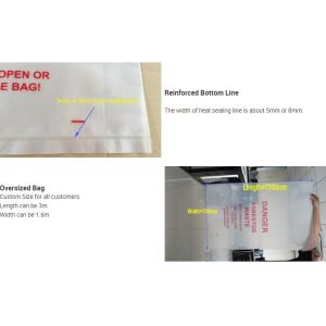 polyethylene disposal asbestos bag 33" X 50" X 6mil, Asbestos waste polyethylene