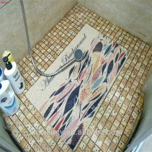 Cartoon Coir Entrance Matting , Non Slip Bathroom Mats Eco - Friendly