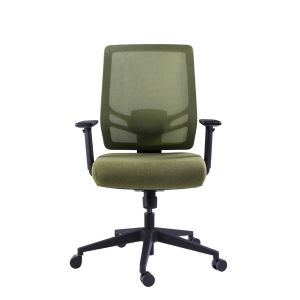 Ergo Lumbar Support Office Chair Green Mesh Mid Back Swivel