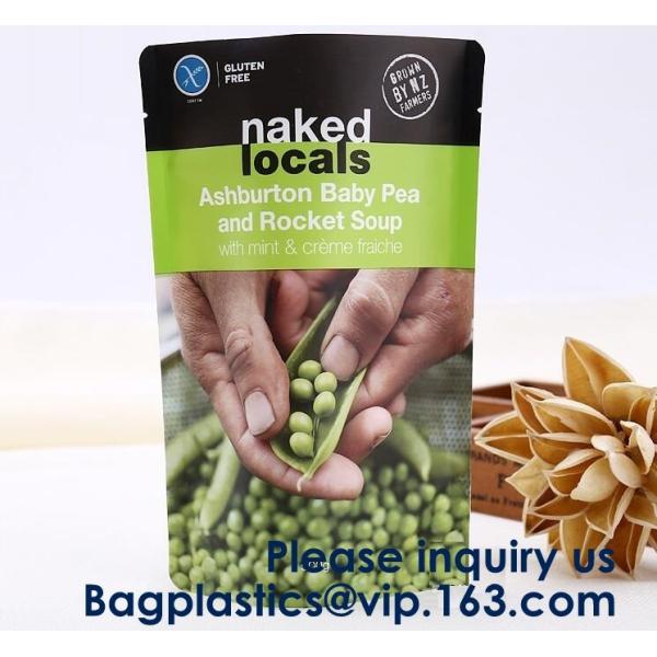 Quality Salad Snack Powder Wheat Flour Stand Up Pouch Soup Spice Packaging Bag With Window,Soup Packaging Bag Food Grade Zip Loc wholesale
