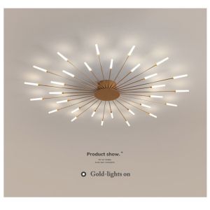 Nordic fireworks ceiling lamp bedroom living room LED black ceiling lights