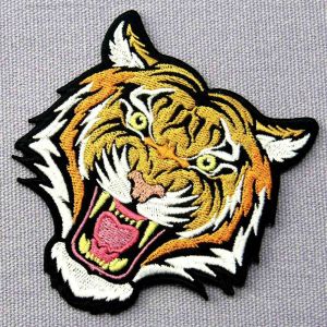 Multi Shape Embroidered Animal Patches Golden Bengal Tiger Patch