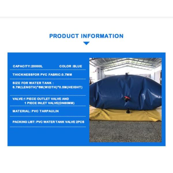 Foldable Collapsible 10000L PVC Tarpaulin Water Tank Portable Water Tanks Military Water Tank