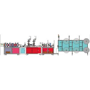 Folding Earband N95 Face Mask Making Machine 10KW Power Easy Maintenance