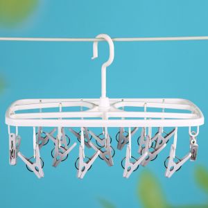 16 Non Slip Children Sock Drying Rack Laundry Hanger Clothes Hanger Clips