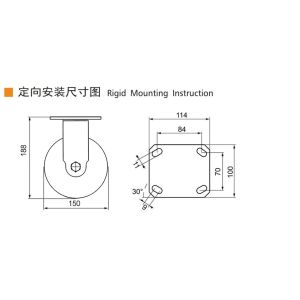 EDL 6 Inch Stainless Steel Caster Wheel Built For Heavy Duty Use With TPA 420kg