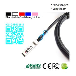 China SFP28-25G-DAC3M, 25G SFP28 to SFP28 DAC(Direct Attach Cable) Cables (Passive) 3M 25G SFP28 DAC on sale